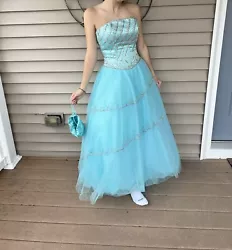 Tiffany Designs Prom Quinceanera Dress size XS. Tiffany Designs -Strapless , beaded rhinestone top with beaded accents...