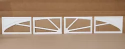 UP FOR SALE IS A1 SET (4 PCS) OFAMARR / PELLA GARAGE DOOR DECORATIVE WINDOW INSERTS. THE DESIGN OF THE INSERTS...
