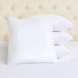 Designed to rapidly bounce back after use, our pillow inserts will never lose their fluffiness or go flat. Made in an...