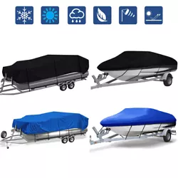 Made of heavy duty and strong waterproof oxford fabric,wont shrink or stretch. V-Hull Fishing Boat Cover Size(4 sizes...