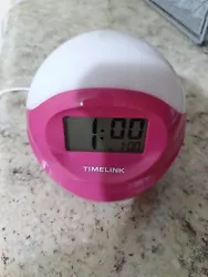 Timelink Light/Alarm Clock Pink - Tested. Tested and both clock and light work as intended