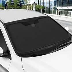 BLACK REVERSIBLE JUMBO SUNSHADE. Reduces interior car temperatures by 30-50 degrees. Fits Lexus Models Below 100% UV...
