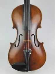 Antique English 4/4 Violin Labelled William Duke Maker Holborn Bards London 1734 Good Quality Violin, two pieces back,...