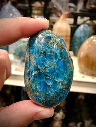 Blue Apatite Healing Crystal from Madagascar. Since each stone has its own natural variance, you will receive one...