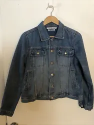 Tommy Hilfiger Womens Denim Essential Jean Jacket Light Wash Size L. Condition is 