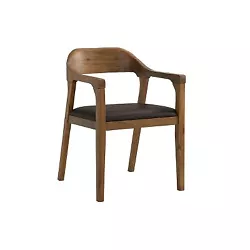•Constructed from acacia wood •Faux leather upholstery •Chestnut wire-brush finish •Padded seat for comfort...