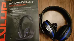 Used LVLUP Pro Gaming Headset w/Foldable Mic - PS4/Pro,Xbox One, Mac & PC Blk w/ Blue