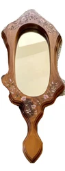 One Vintage Wooden Handmade Mirror Wall Hanging. in Really nice condition. I tried to show in picture #3,5 & 9 where...