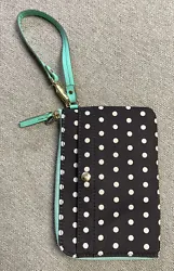 Fossil Wristlet Black with White Polka Dot Used but good condition