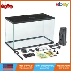 Add life and light to your space with the 10 Gallon Aquarium Kit. This classic fish tank is fantastic for freshwater...