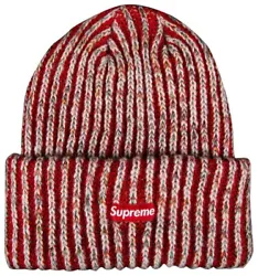 Supreme Rainbow Knit Loose Gauge Beanie Cap Red FW20 Supreme 2020 DS IN BAG.