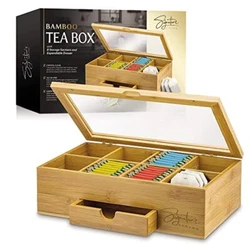 PULL OUT DRAWER – Unlike other bamboo tea box holders on the market, ours includes a pull out drawer where you can...