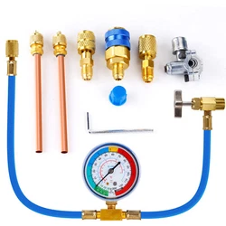 Specifications: AC Recharge Hose with Gauge: Material: Metal&Rubber Overall Length: 19.68