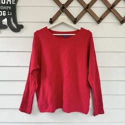 Apt 9 True Red Ribbed Sweater Size XL pullover Boat Neck Classic.