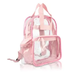 MATERIAL: MATERIAL: Heavy clear vinyl/ Polyester. Weight: 14.5 Ounces. Color: Clear/Pink.