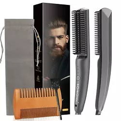 【Advanced Negative Ionic Straightener】Built-in negative ion generator, the beard straightener can release a lot of...