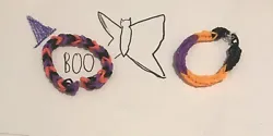 2 cute Halloween Rainbow Loom Bracelets.