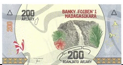 Un billet de 200 Ariary de madagascar neuf unc.