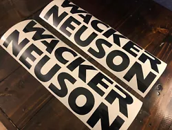 Wacker Neuson 18” Decal Stickers White (Set Of 2)Excavator Backhoe Construction. Condition is 