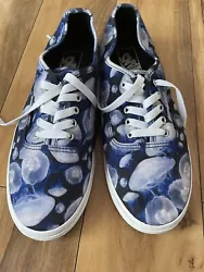 Vans Off The Wall Blue Jellyfish Canvas Skate Shoes Mens 8 - Womens 9.5 - TC6D. Great condition
