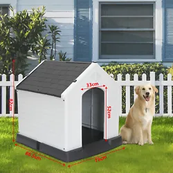 【Suitable size】- The deluxe construction of this dog house provides a comfortable and superior activity space for...