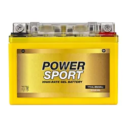 YTX4L-BS Gel Power Sport Battery Dimensions: 4.44
