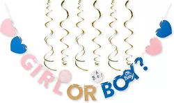Is it a Girl or a Boy?. The fun, bold letters and hearts will look great in any room! The Banner Kit features Gender...