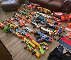there are 40+ nerf guns all working last i checked with everything else in photo and all the few thousand darts it...
