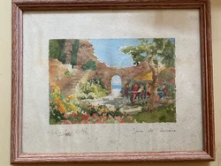 Estampe Pierre Jean Llado Jeux De Lumière signé. 32x26cm