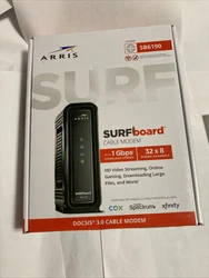 Arris SURFboard SB6190 Black DOCSIS 3.0 WiFi Cable Modem #U4077.