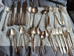 Not real silver but old plated  Several patterns in the lot
