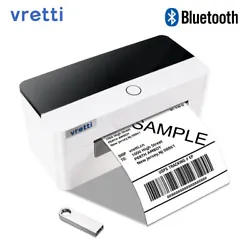 1x VRETTI D463B Thermal Label Printer. Label Printer Features. Interface:USB & Bluetooth. 1x USB Cable (Connect the...