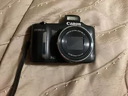 This is a lightly used Canon PowerShot SX160 IS 16.0MP 16x Digital Camera.Adult owned and used.The camera is black and...