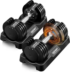 💪【DUMBBELLS SET】Each dumbbell has 5 weight options(5 lbs, 10 lbs, 15 lbs, 20 lbs, 25 lbs). 💪【WIDELY...