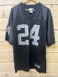 Show your love for the Oakland Raiders with this vintage Charles Woodson Puma NFL jersey. The black jersey features the...