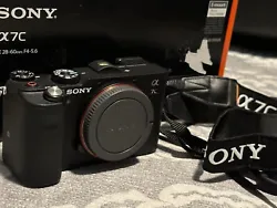 This is the Sony a7c up for sale. Shutter count is 2,224. There is a tempered glass screen protector already applied.