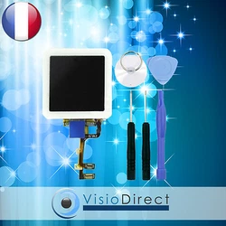 DETAIL : Ecran LCD + vitre tactile + stickers + kit doutils pour iPod Nano 6 blanc prêt à etre installé. Lécran...