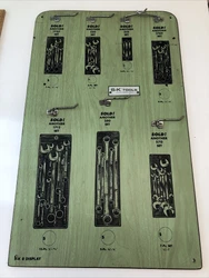 Vintage S-K Tools Wrench Wall Display Board, 26 by 15 1/2