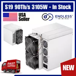 Bitmain Antminer S19 90TH/S 3105W ALGO SHA-256 Bitcoin Miner ASIC Miner. S19 90T is designed to help you easily mine...