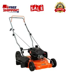 The 21″ 2-in-1 walk-behind manual push mower features a light, compact design that makes it easy to mow smaller lawns...