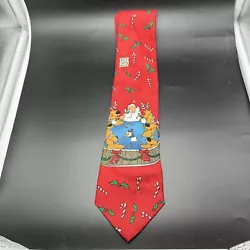 Santa Golf Tie Yule Tie Greetings Hallmark Mens 60” Christmas Fast Shipping!.