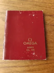 Omega  operating instructions quartz constellation  Asian and english version  cal. 1445 1988