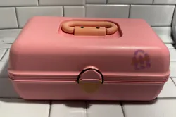 Vintage Caboodles Makeup Case W/ 2 Pull Out Trays Pink Model 2602 90’s.