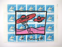 Keith Haring: ORIGINAL VOM KÜNSTLER GEMALT UND SIGNIERT. Gemäß dem italienischen Gesetz Nr. 1062 vom 20. Unter...