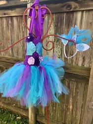 Girls Princess Tutu Dress Mermaid Costume Birthday Children Flower Party Cosplay.