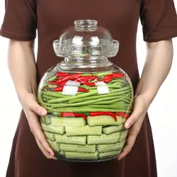 Put all your vegetables into the pickle jar, and pour a bottle of water into the bowl lid of the jar, the water will...