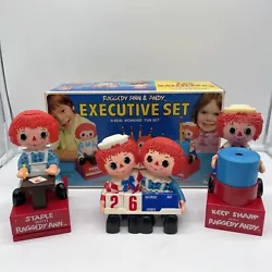 Vintage Raggedy Ann & Andy Executive Set Sample Pencil Sharpener Calendar. Please review all photos Combined shipping...