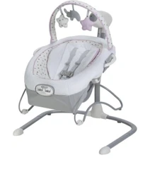 Graco Soothe n Sway LX Swing with Portable Bouncer Adjustable Speed Music