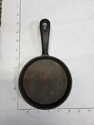 Cast Iron 5” Mini Frying Pan Used - F Stamp on Back of Handle.
