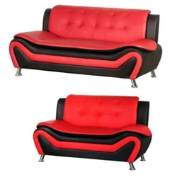 The Kingway Furniture Gilan faux leather living room loveseat is a chic seating solution for contemporary living...